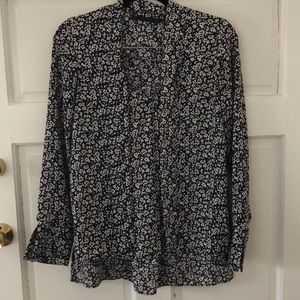 Zara Flower Blouse Size Small